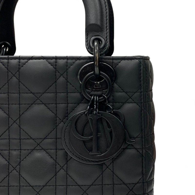 Christian DIOR Bag Shoulder Bag Black Lady Dior My Abcdior Small Cannage Ultra