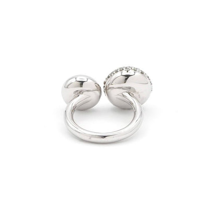 Loewe Ring Silver Anagram Rhinestone
