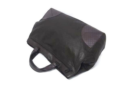 Bottega Veneta Handbag Intrecciato Scolpito - Dark Brown Leather