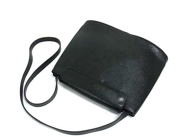 Christian DIOR Shoulder Bag Crossbody Bag - Black Leather Women Gold Hardware