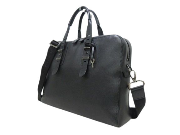 Bvlgari Bulgari Briefcase Bvlgari Bvckle Business Bag 281993 Black Leather Men