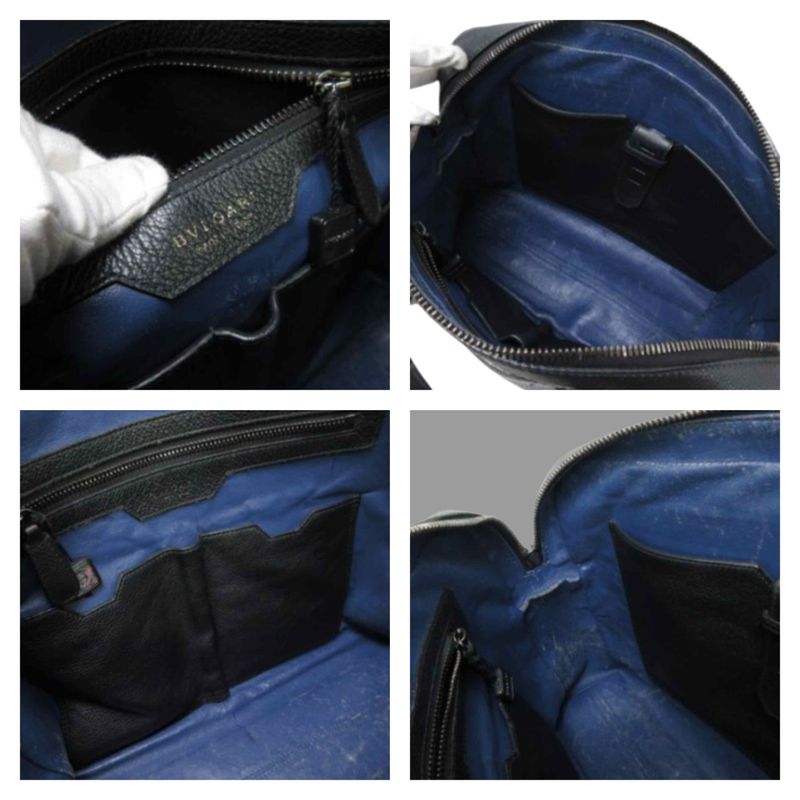 Bvlgari Bulgari Briefcase Bvlgari Bvckle Business Bag 281993 Black Leather Men