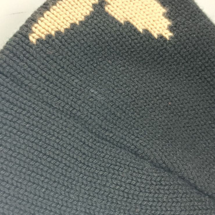 Louis Vuitton Cap Bonnet Morning Lamb Beanie M70840 Black Beige 100% Wool