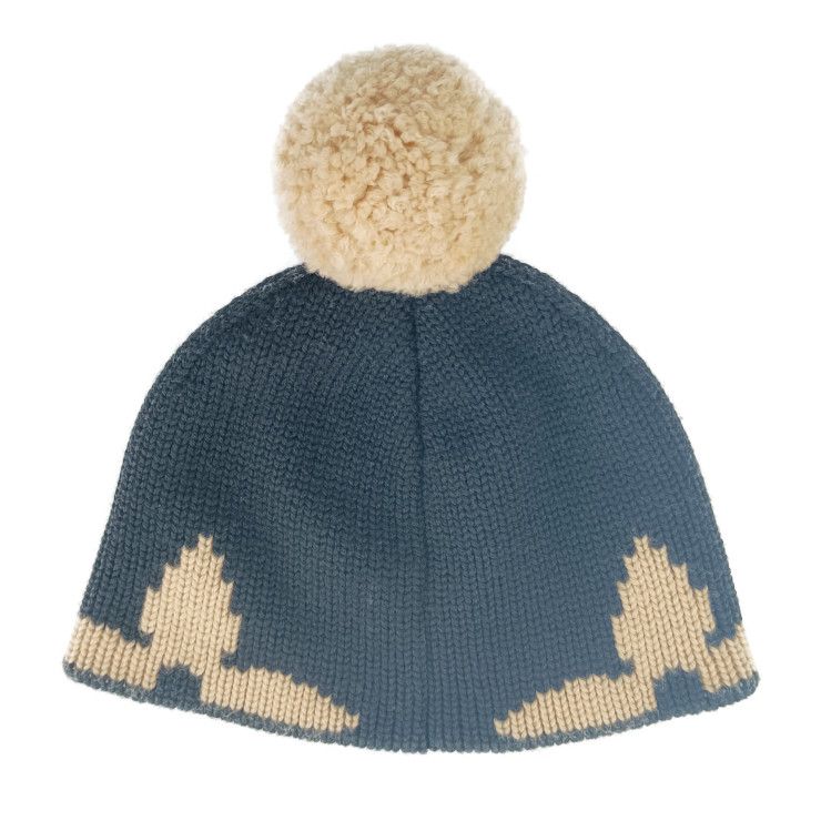 Louis Vuitton Cap Bonnet Morning Lamb Beanie M70840 Black Beige 100% Wool