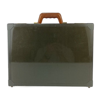 Hermes Business Bag Espace PM Attache Case - Black Gold Hardware Carbon Leather