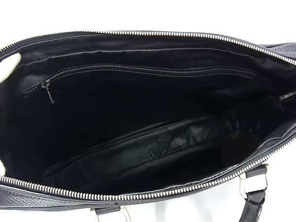 Celine Business Bag Macadam Briefcase - Black Leather Men's Vintage M09 Silver