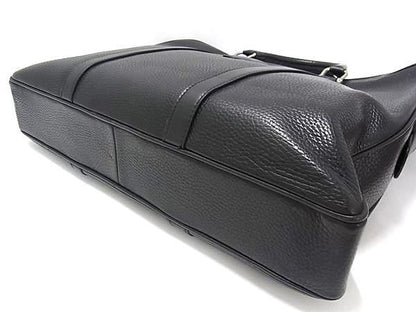 Celine Business Bag Macadam Briefcase - Black Leather Men's Vintage M09 Silver