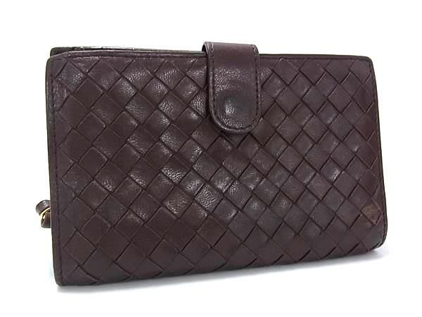 Bottega Veneta Wallet Intrecciato Bifold Wallet 121060 Brown Leather Unisex