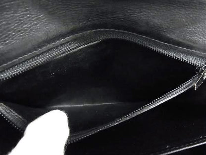 Gianni Versace Gianni Versace Wallet Flap Wallet - Black Leather Unisex Gold