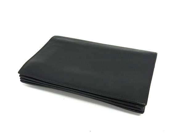 Gianni Versace Gianni Versace Wallet Flap Wallet - Black Leather Unisex Gold