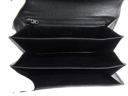 Gianni Versace Gianni Versace Wallet Flap Wallet - Black Leather Unisex Gold