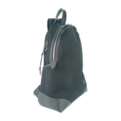 Hermes Backpack Sac A Dos All Back - Black Silver Hardware Toile Bivouac