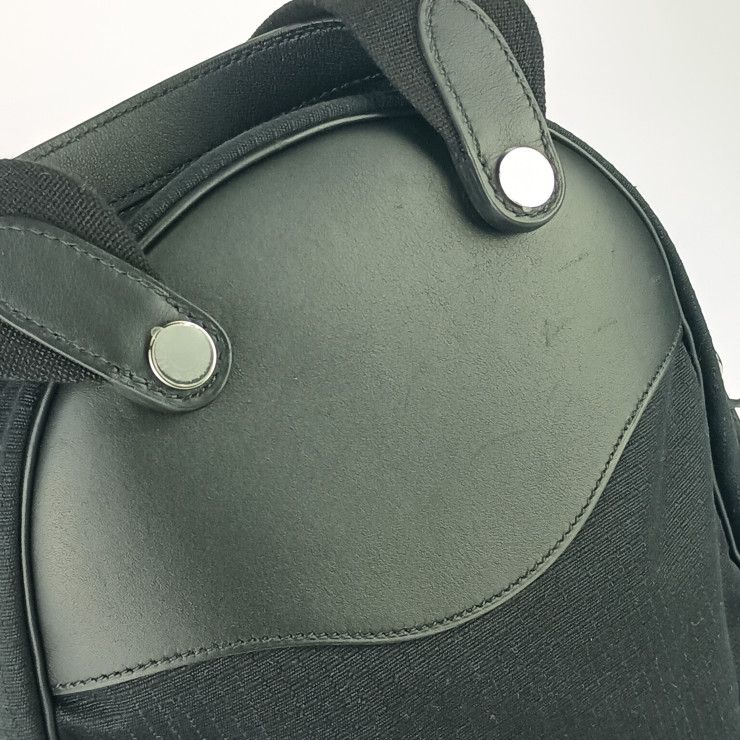Hermes Backpack Sac A Dos All Back - Black Silver Hardware Toile Bivouac