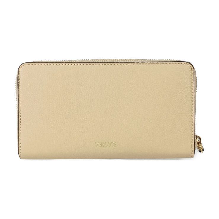 Unused Exhibit Versace Wallet Virtus Round Zipper Long Wallet 1006263 Beige