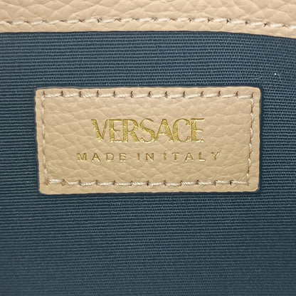 Unused Exhibit Versace Wallet Virtus Round Zipper Long Wallet 1006263 Beige