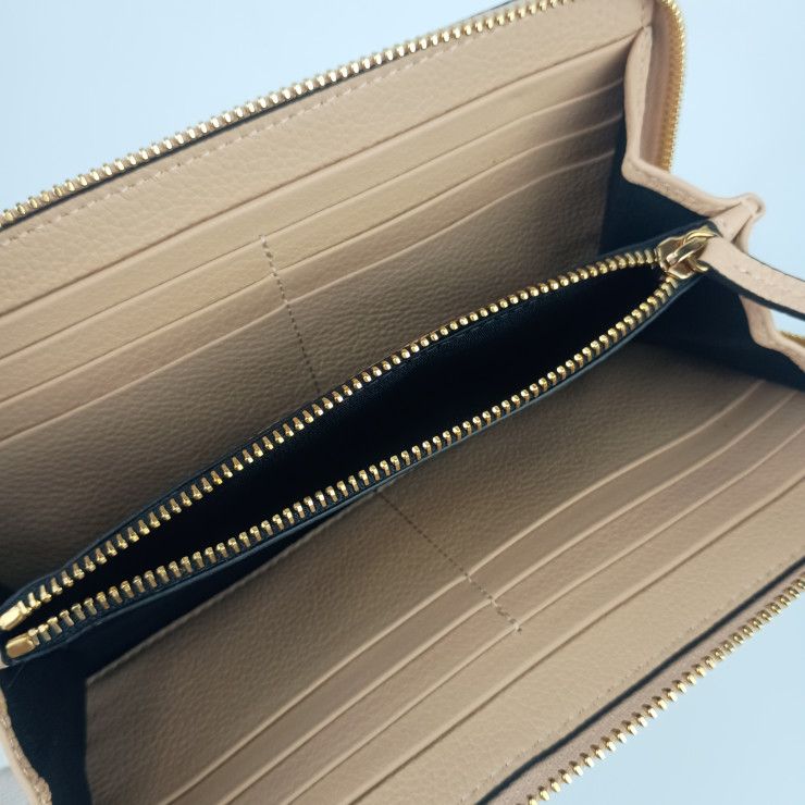 Unused Exhibit Versace Wallet Virtus Round Zipper Long Wallet 1006263 Beige