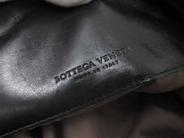 Bottega Veneta Shoulder Bag Intrecciato Cerbo 245169 Black Leather Unisex