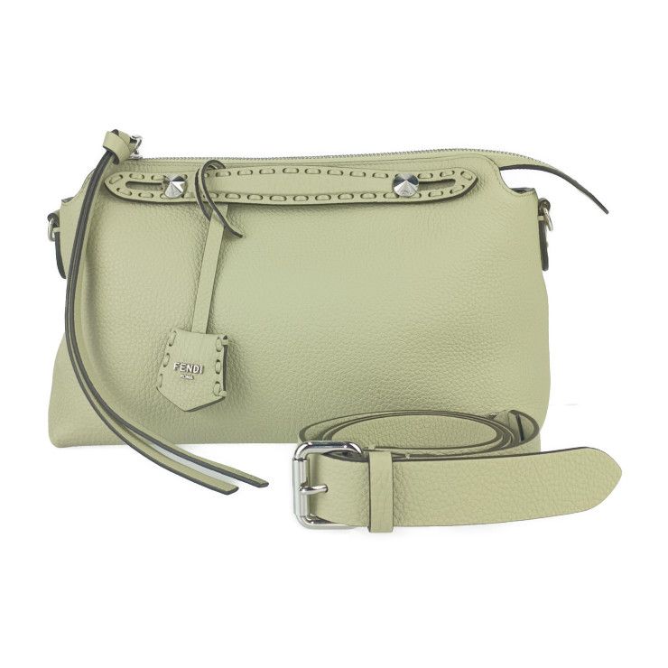 Fendi Handbag By The Way Selleria Medium 8bl155 Asu2f1gmk Sage Green Silver