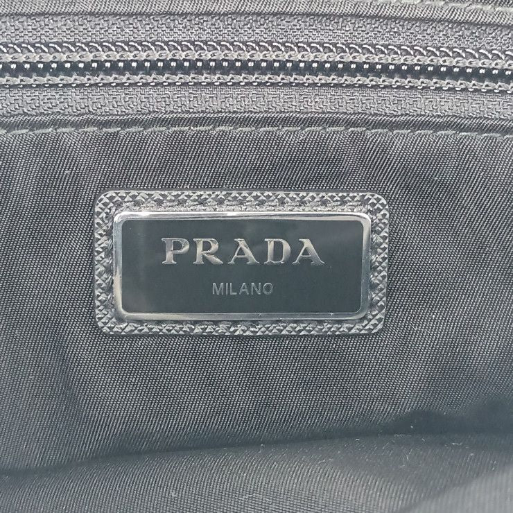 Prada Shoulder Bag Crossbody Bag 2vh043 Black Silver Hardware Nylon Leather