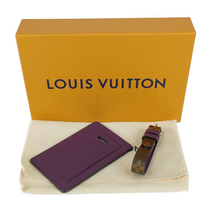 Louis Vuitton Name Tag Porte A Dos Les Ketches - Brown Purple Monogram Canvas