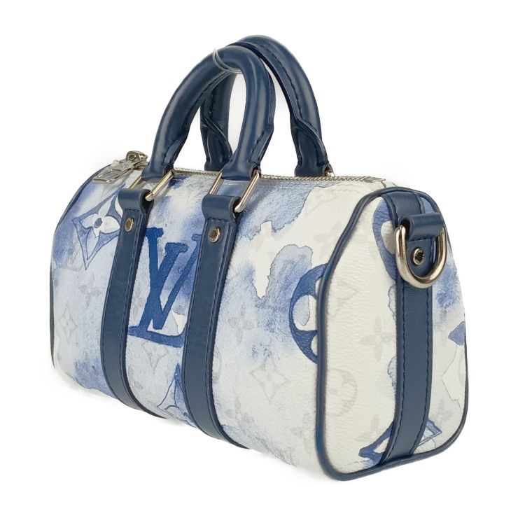 Louis Vuitton Handbag Water Color Monogram Keepall XS M45761 Blue White Silver