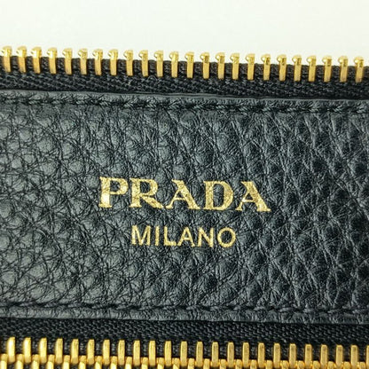 Prada Shoulder Bag Crossbody Bag 1bh050 Black Gold Hardware Vitello Daino