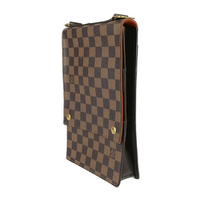 Louis Vuitton Shoulder Bag Portobello N45271 Ebne Damier Canvas Leather Unisex