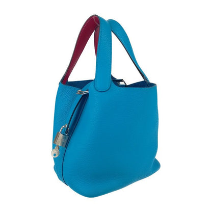 Hermes Handbag Picotin Lock PM Eclat - Blue Frida Rose Mexico Silver Hardware