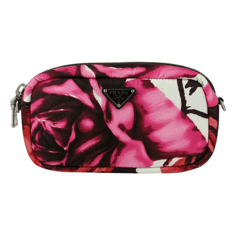 Prada Shoulder Bag 2WAY Crossbody Bag 1dh046 Pink Nylon Ladies Wristlet Pouch