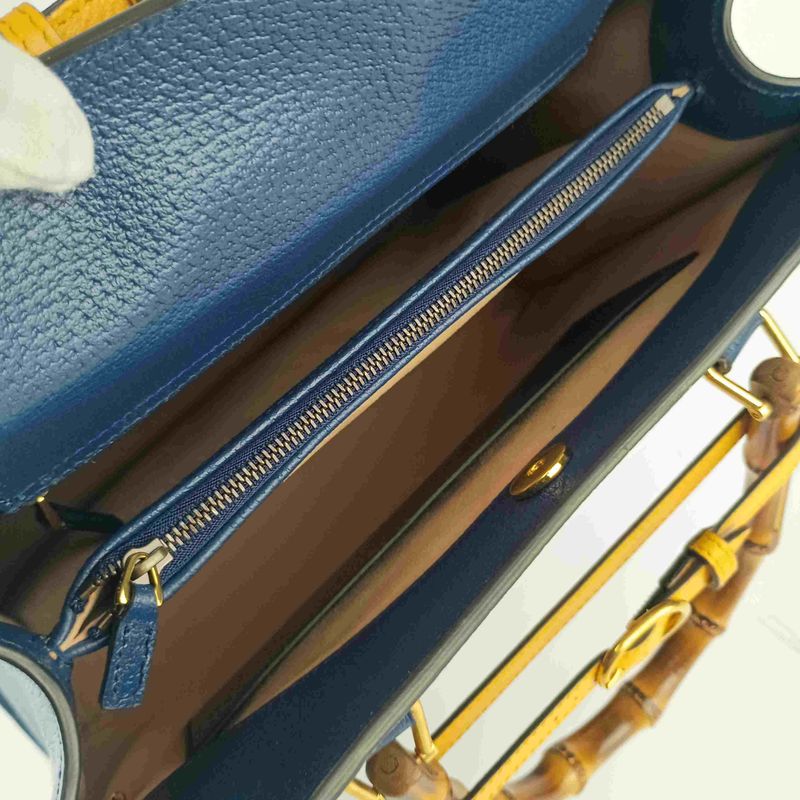 Gucci Tote Bag Diana Medium 678842 U3zdt Royal Blue Leather Women's 2WAY