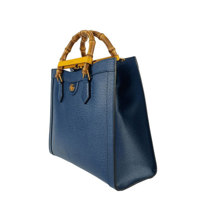 Gucci Tote Bag Diana Medium 678842 U3zdt Royal Blue Leather Women's 2WAY
