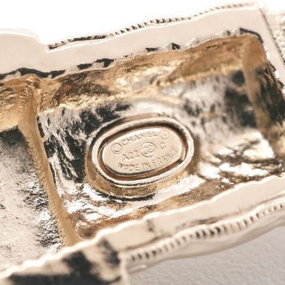 Chanel Brooch Corsage Gold Black Pink Here Mark Rhinestone Lip Motif