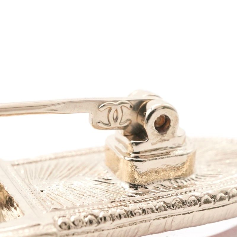 Chanel Brooch Corsage Gold Black Pink Here Mark Rhinestone Lip Motif