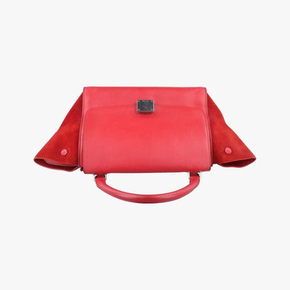 Celine Trapeze Red Leather X Suede S-cu-0124