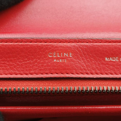Celine Trapeze Red Leather X Suede S-cu-0124