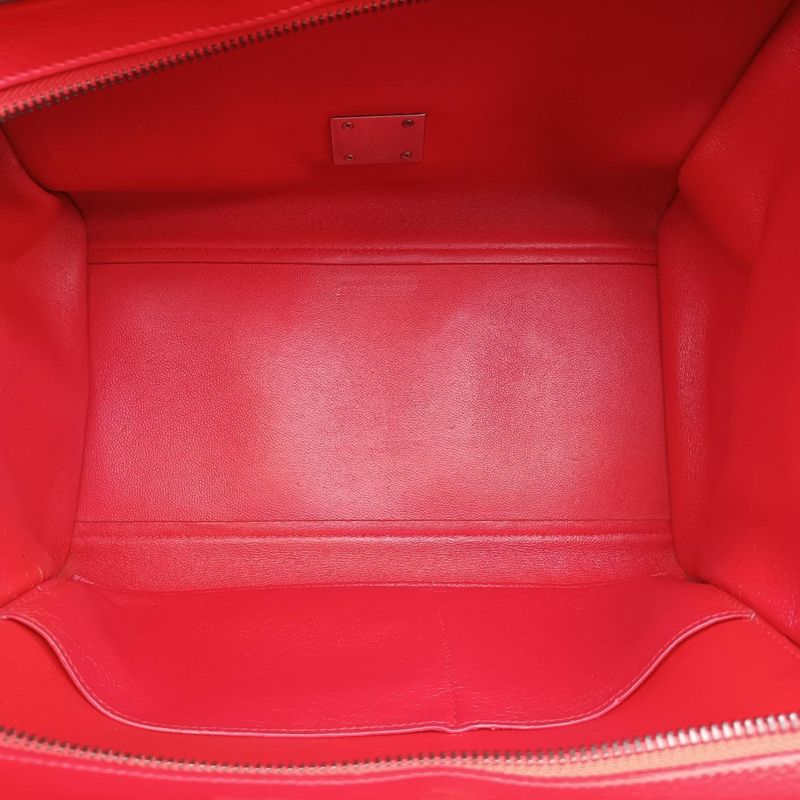 Celine Trapeze Red Leather X Suede S-cu-0124