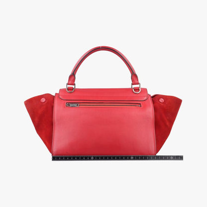 Celine Trapeze Red Leather X Suede S-cu-0124
