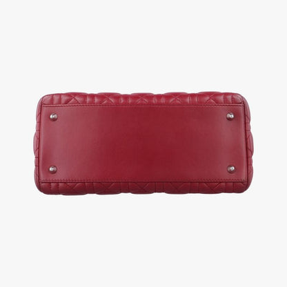 Christian Diorchristian Dior Lady Dior Red Lambskin 96-ma-0059