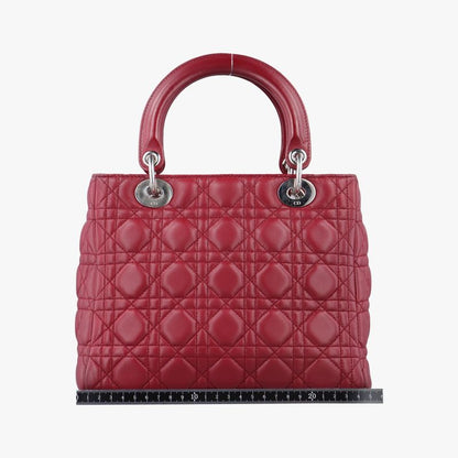 Christian Diorchristian Dior Lady Dior Red Lambskin 96-ma-0059