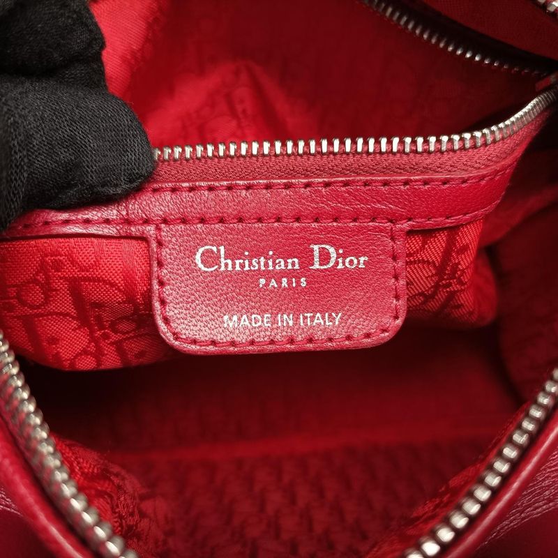 Christian Diorchristian Dior Lady Dior Red Lambskin 96-ma-0059