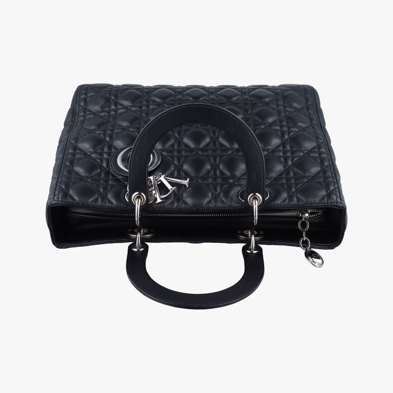 Christian Diorchristian Dior Lady Dior Black Lambskin 18-ma-0135