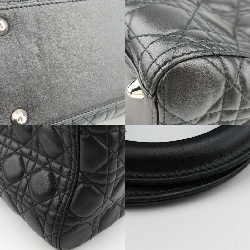 Christian Diorchristian Dior Lady Dior Black Lambskin 18-ma-0135