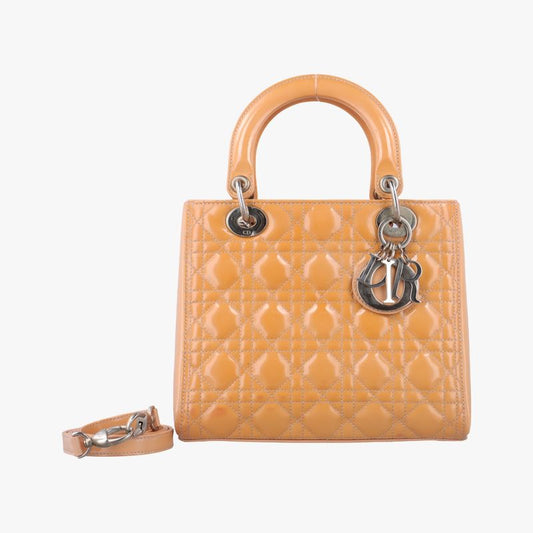 Christian Diorchristian Dior Lady Dior Yellow Patent 16-bo-0112 B