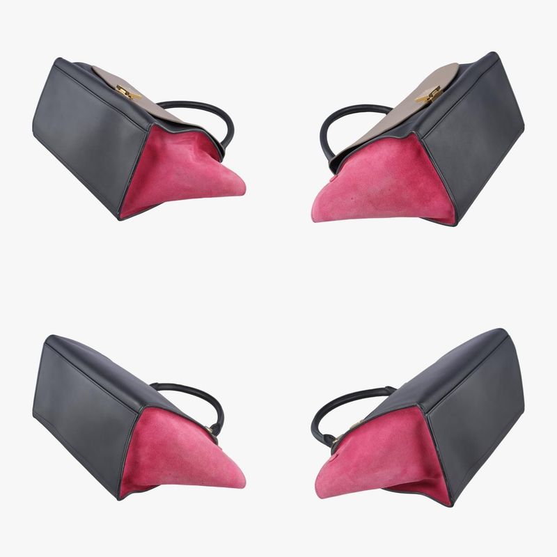 Celine Trapeze Small Beige X Black X Pink Suede X Leather S-ce-4104
