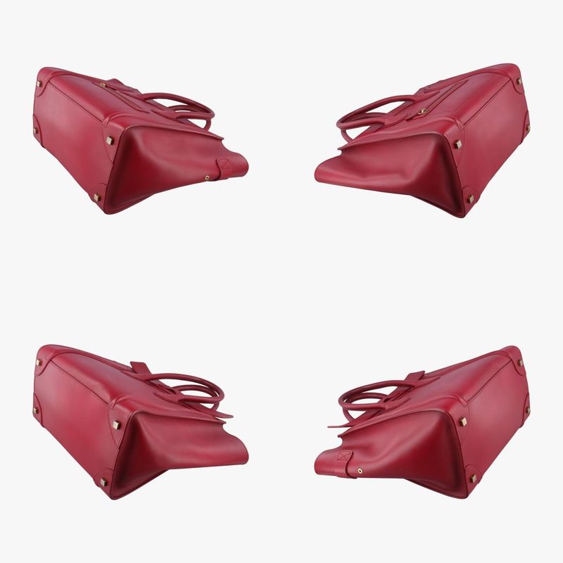 Celine Luggage Mini Shopper Red Leather F-at-0143 F-mm-0143