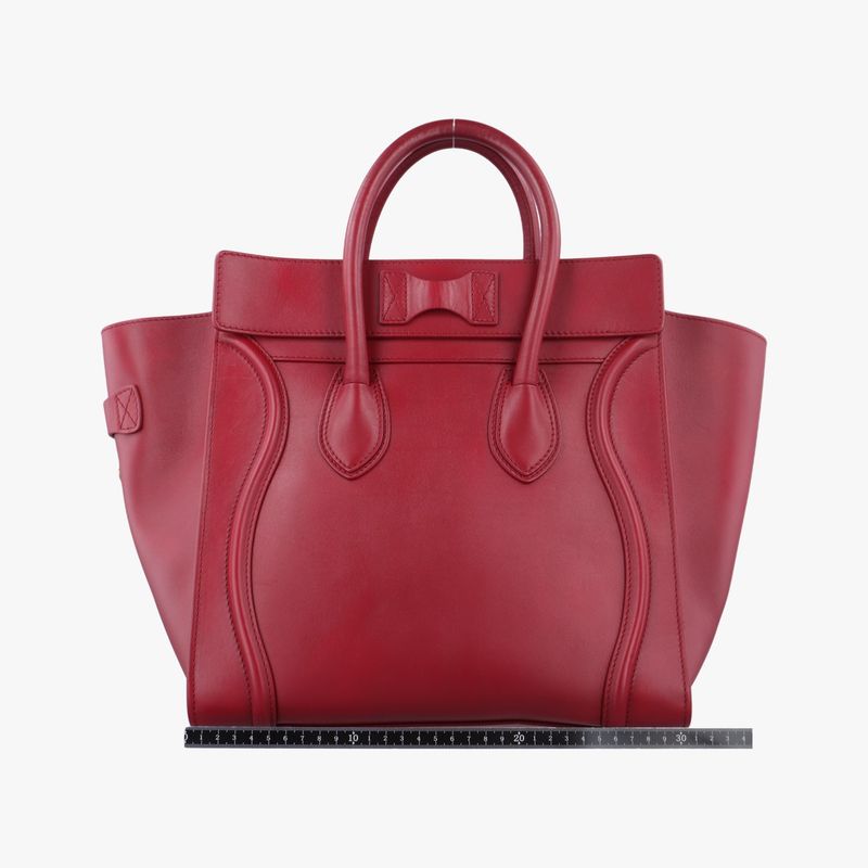 Celine Luggage Mini Shopper Red Leather F-at-0143 F-mm-0143