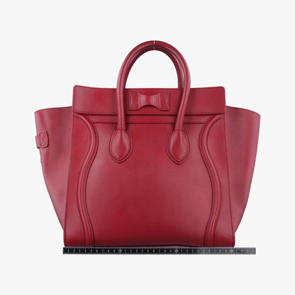 Celine Luggage Mini Shopper Red Leather F-at-0143 F-mm-0143
