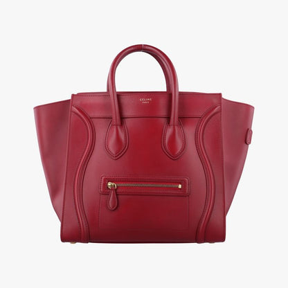 Celine Luggage Mini Shopper Red Leather F-at-0143 F-mm-0143