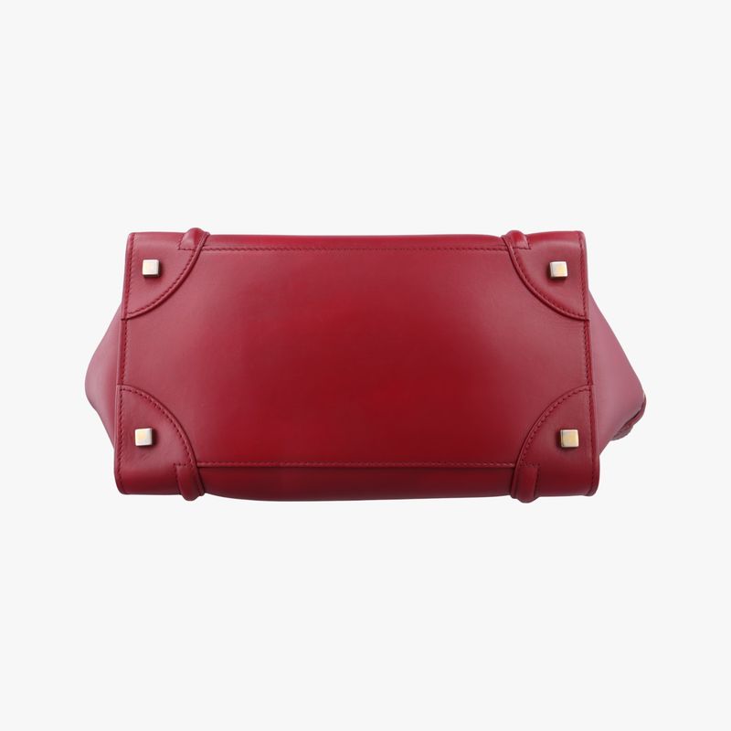 Celine Luggage Mini Shopper Red Leather F-at-0143 F-mm-0143