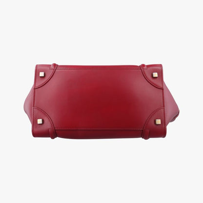 Celine Luggage Mini Shopper Red Leather F-at-0143 F-mm-0143